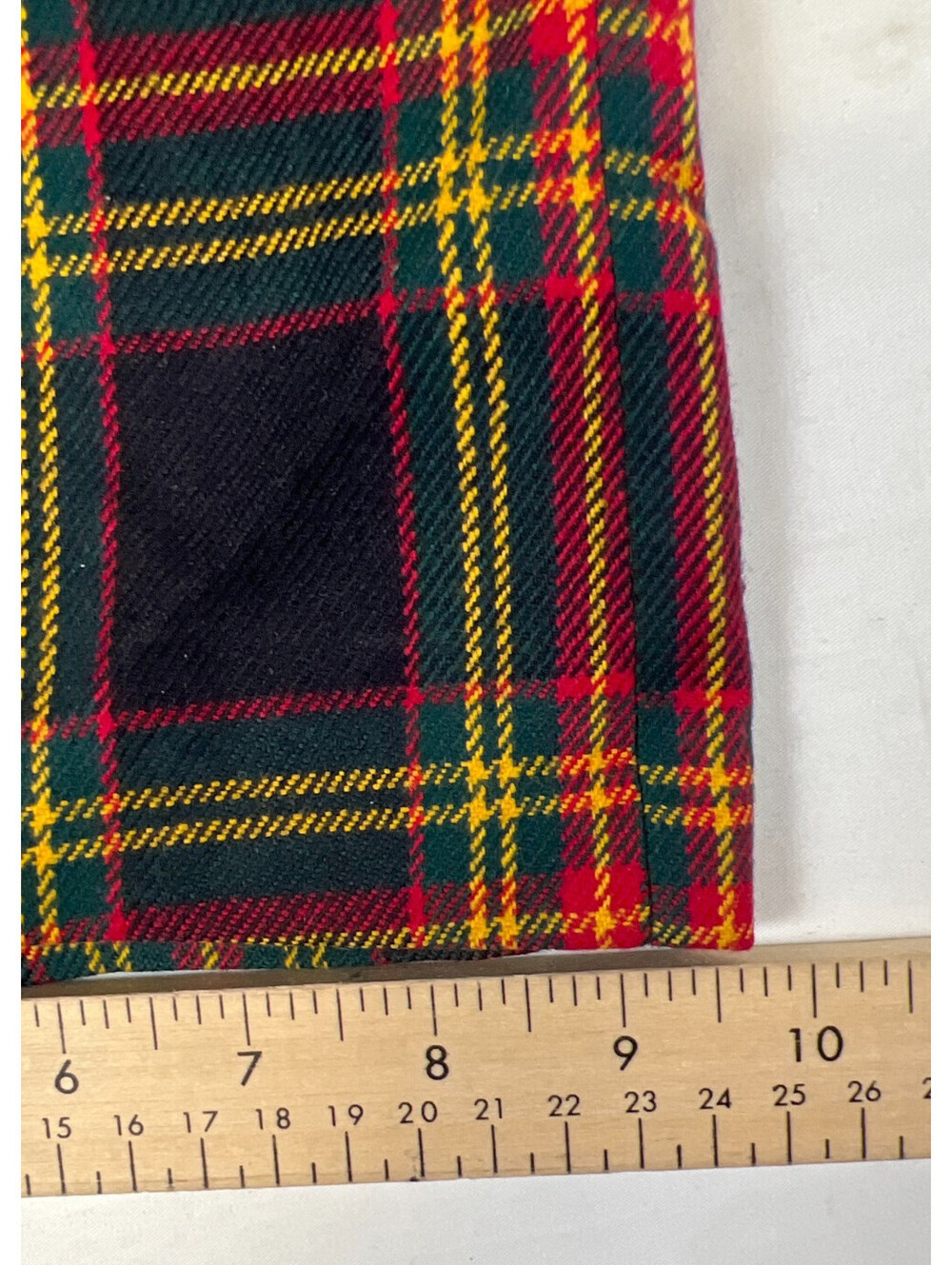 John Pomer Men 32x28 Black Multi Tartan Plaid Vintage Wool Dress Trousers - Picture 6 of 9